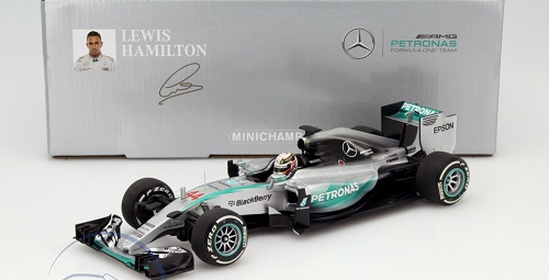 Mercedes Hybrid W06 Lewis Hamilton World Champion 2015 Minichamps 1/18