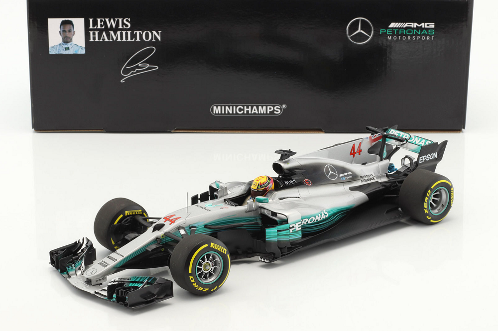 Mercedes W08 Lewis Hamilton World Champion du Monde 2017 Minichamps 1/18