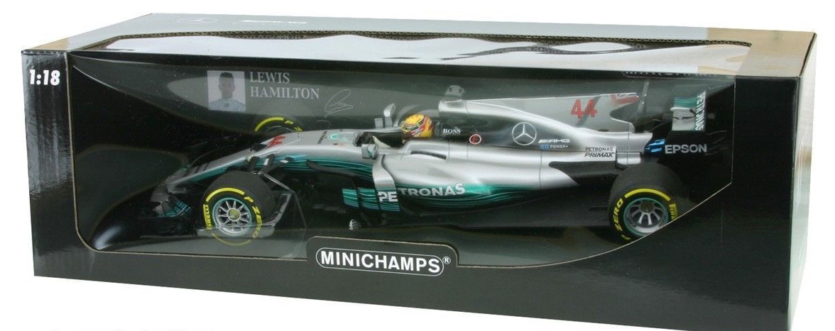 Mercedes W08 Lewis Hamilton World Champion du Monde 2017 Minichamps 1/18