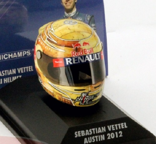 Casque Sebastien Vettel 2008/2009/2010/2011/2012 Minichamps 1/8
