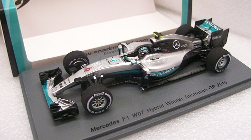 Mercedes W07 Nico Rosberg World Champion Team GP Australie 2016 Spark 1/43