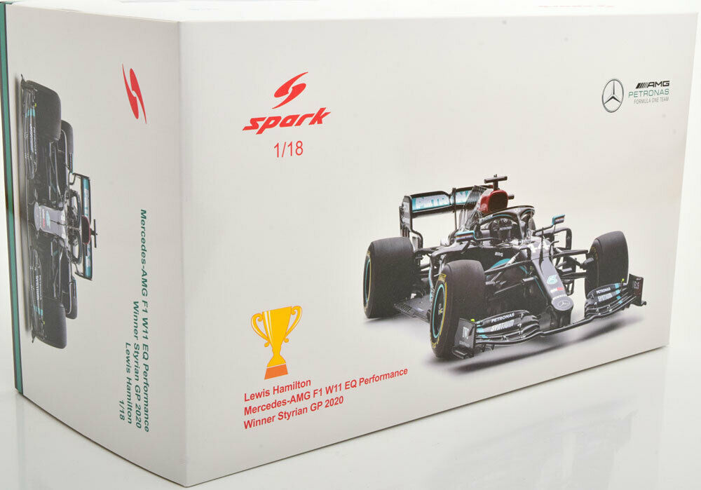 Mercedes W11 Lewis Hamilton World Champion du Monde 2020 Spark 1/18