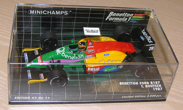 Benetton Ford B187 Thierry Boutsen 1987 Minichamps 1/43