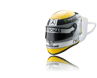 Mercedes Casque Nico Rosberg 2010 Schubert Mini Helmet 1/2