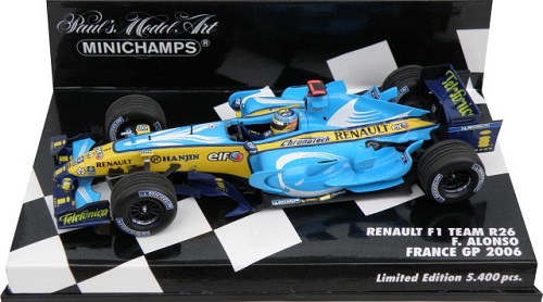 Renault R26  Fernando Alonso 2006 Edition Spéciale GP France Minichamps 1/43