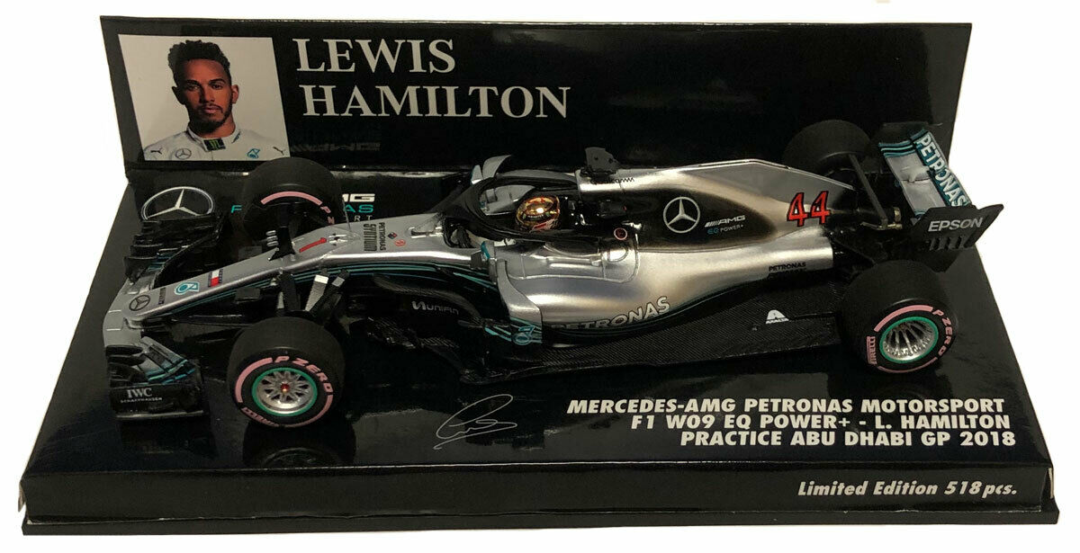 Mercedes W09 Lewis Hamilton World Champion du Monde 2018 n°1 Abu Dhabi Minichamps 1/43