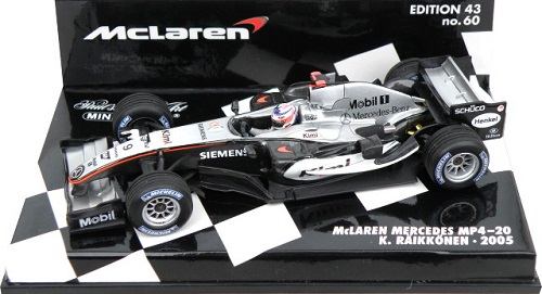 McLaren Mercedes MP4-20 Kimi Raikkonen 2005 Minichamps 1/43