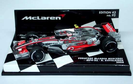 McLaren Mercedes MP4/23 Heikki Kovalainen 2008 Minichamps 1/43