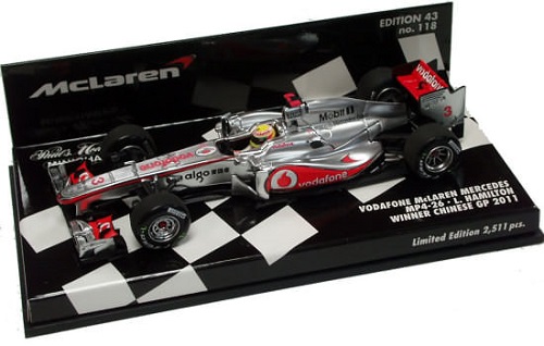 McLaren Mercedes MP4/26  Lewis Hamilton GP Chine 2011 Minichamps 1/43