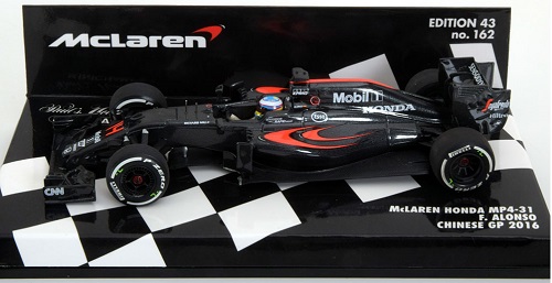 McLaren Honda MP4-31 Fernando Alonso GP Chine 2016 Minichamps 1/43