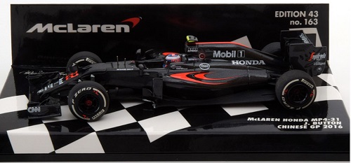 McLaren Honda MP4-31 Jenson Button GP Chine 2016 Minichamps 1/43