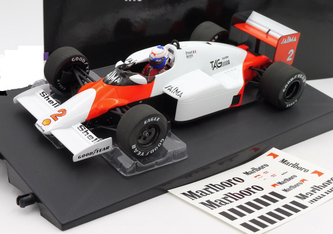 McLaren F1 TAG MP4/2B Alain Prost 1985 Champion du Monde Minichamps 1/18