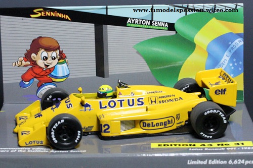 Lotus Honda 99T Ayrton Senna 1987  15e anniversaire Minichamps 1/43