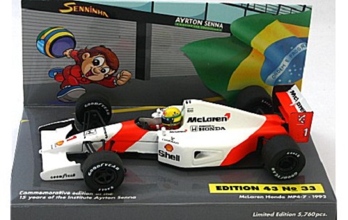 McLaren Honda MP4/7 Ayrton Senna 1992  15e anniversaire Minichamps 1/43