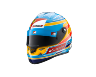 Ferrari Casque Fernando Alonso 2012 Schubert Mini Helmet 1/2