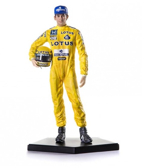 Figurine Ayrton Senna Monaco 1987 1/10 Lotus Honda 30e anniversaire