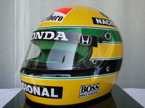 Casque Ayrton Senna 1982 Minichamps échelle 1/8 - F1, Pièce Rare