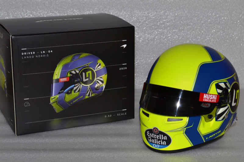 F1 miniature McLaren Renault Lando Norris 2020 Mini Helmet 1/2