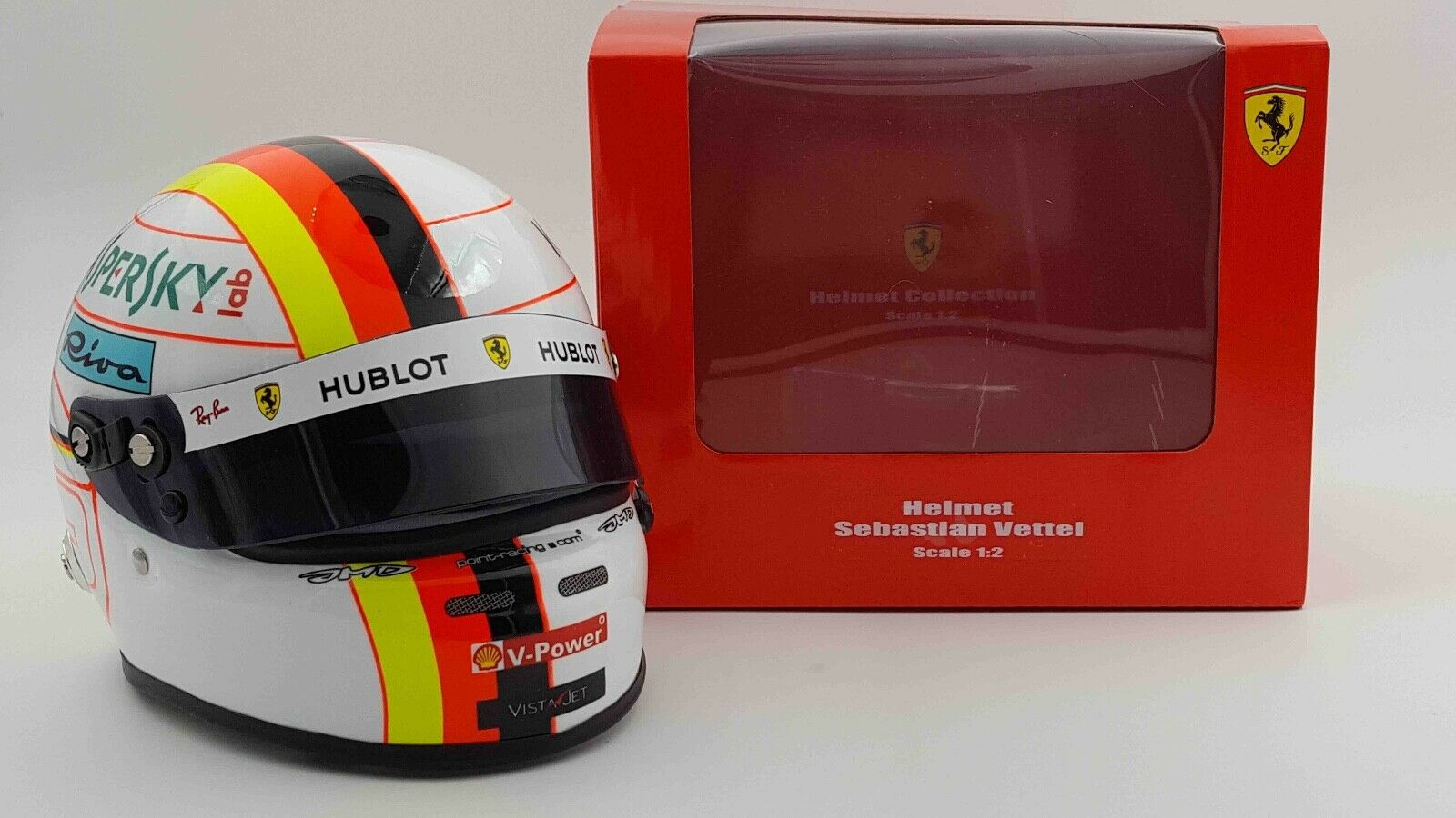 Ferrari SF90 Casque Sebastian Vettel 2019 Mini Helmet 1/2