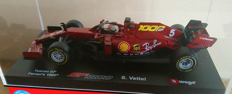 Ferrari SF1000 Sebastian Vettel Tuscan GP 2020 Burago 1/43
