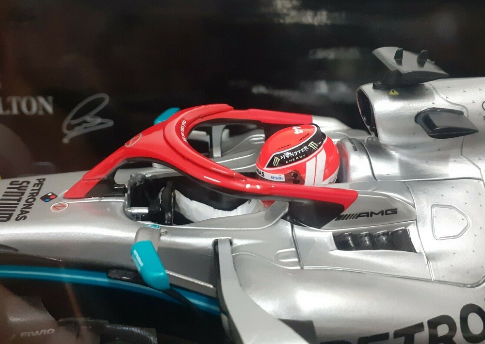 Mercedes W10 Lewis Hamilton GP Monaco Niki Lauda Hommage 2019 Minichamps 1/18