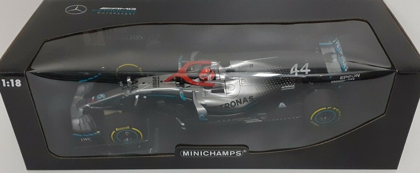 Mercedes W10 Lewis Hamilton GP Monaco Niki Lauda Hommage 2019 Minichamps 1/18