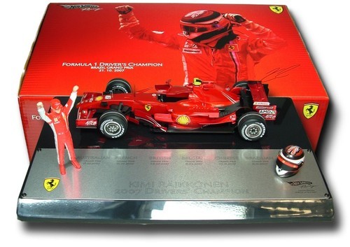 Ferrari F2007 Kimi Raikkonen Champion GP Brésil 2007 Hotwheels 1/18