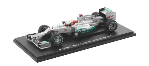 Mercedes W03 Michael Schumacher GP Brésil 2012 Spark 1/43