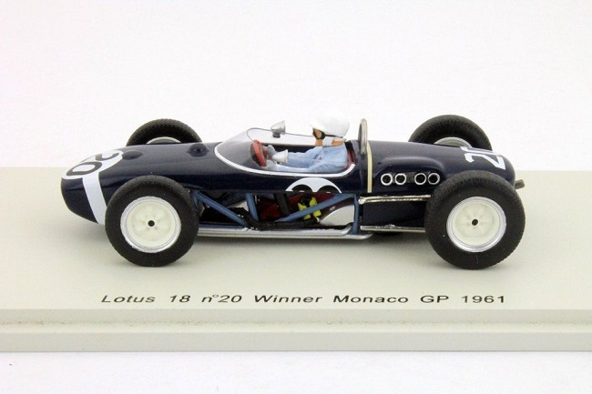 Spark s1826 Lotus 18 n ° 20 Winner Monaco GP 1961-Stirling Moss, échelle 1/43
