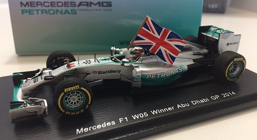 Mercedes W05 Lewis Hamilton World Champion Abu Dhabi 2014 Spark 1/43
