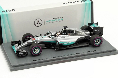 Mercedes W07 Lewis Hamilton World Champion Team GP Monaco 2016 Spark 1/43