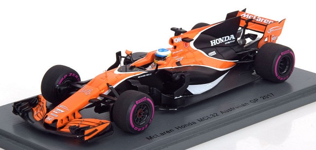 McLaren Honda MCL32 Fernando Alonso 2017 Spark 1/43