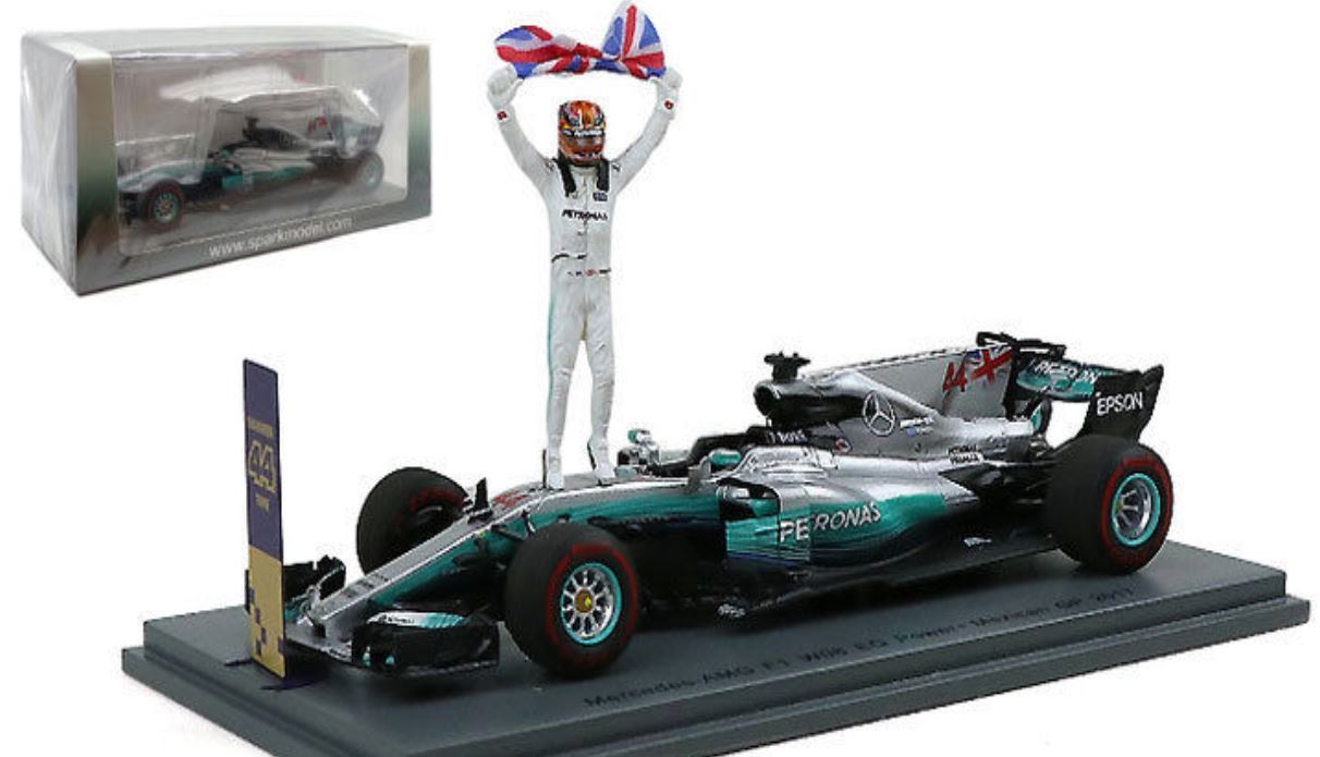 Mercedes W08 Lewis Hamilton World Champion du Monde Mexico 2017 Spark 1/43