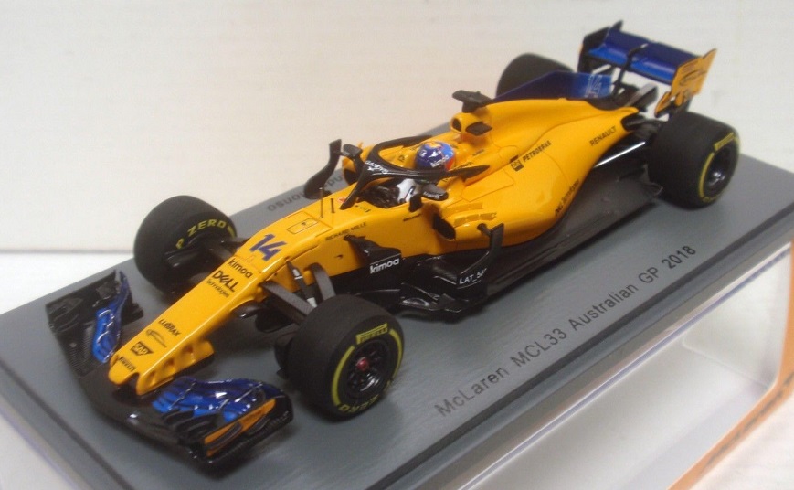 McLaren Renault MCL33 Fernando Alonso 2018 Spark 1/43