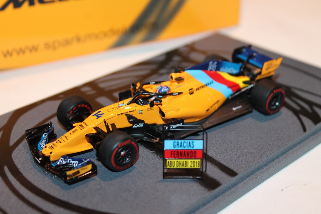 McLaren Renault MCL33 Fernando Alonso Abu Dabhi 2018 Spark 1/43